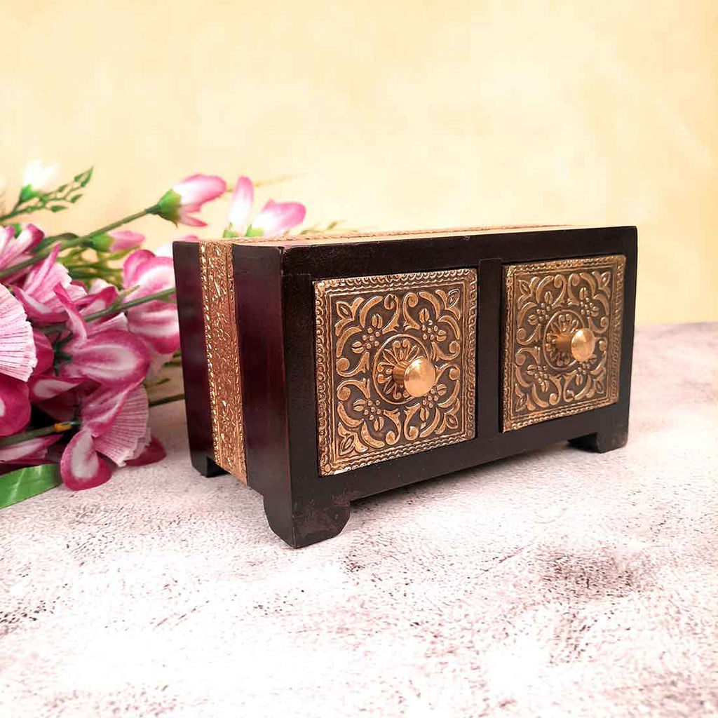 Nexat Handmade Wooden Small Ring and Earrings Box Jewellery Organizer for  Gift or Surprise Light-weight, Stylish and Elegant Looks Vanity Box Price  in India - Buy Nexat Handmade Wooden Small Ring and